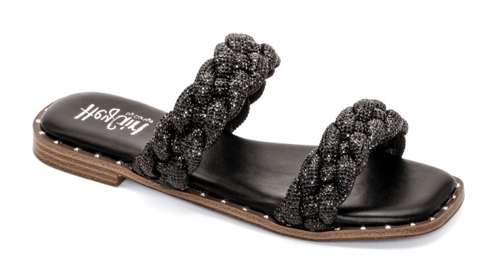 Corkys Black Rhinestone Don't Get It Twisted Sandal - Image 3