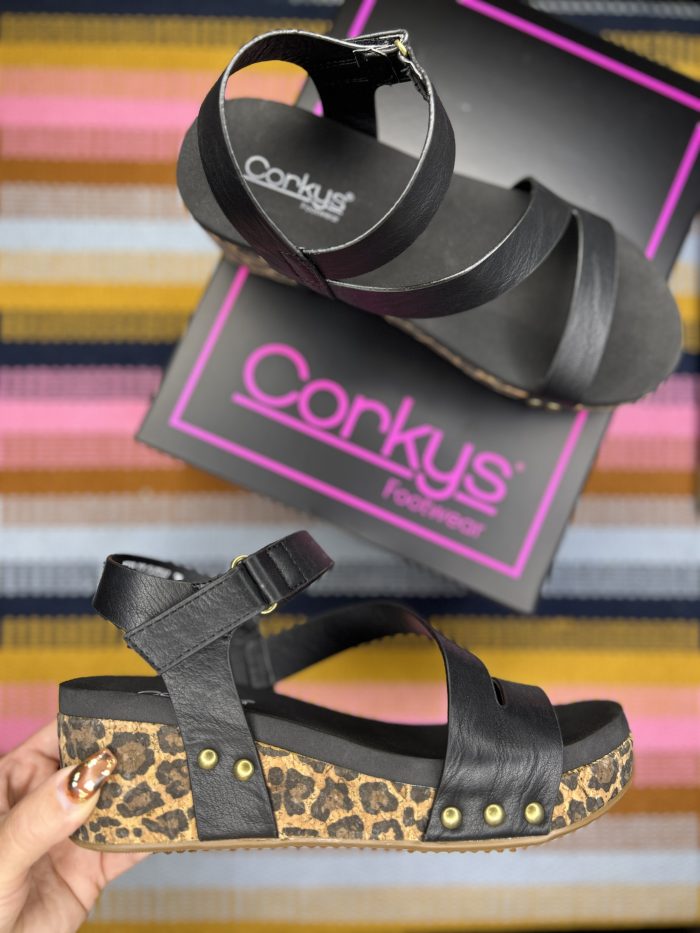 Corkys Black Keep It Casual Wedge - Image 2