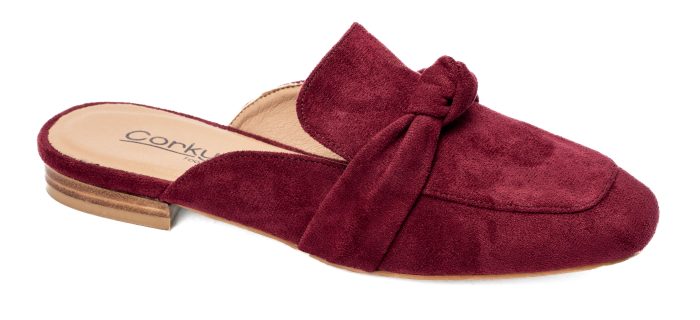 Corkys Burgundy Faux Suede Clingy Flat - Image 6