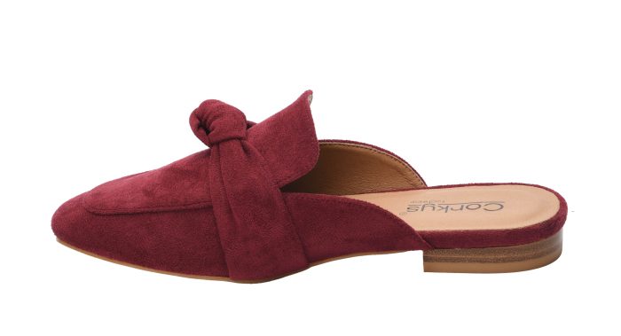Corkys Burgundy Faux Suede Clingy Flat - Image 3