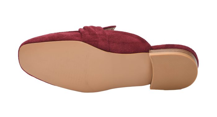 Corkys Burgundy Faux Suede Clingy Flat - Image 5