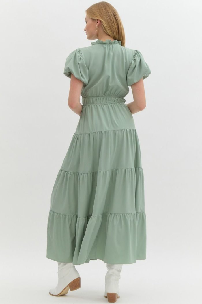 Bubble Sleeve Maxi Dress by Entro - Image 5