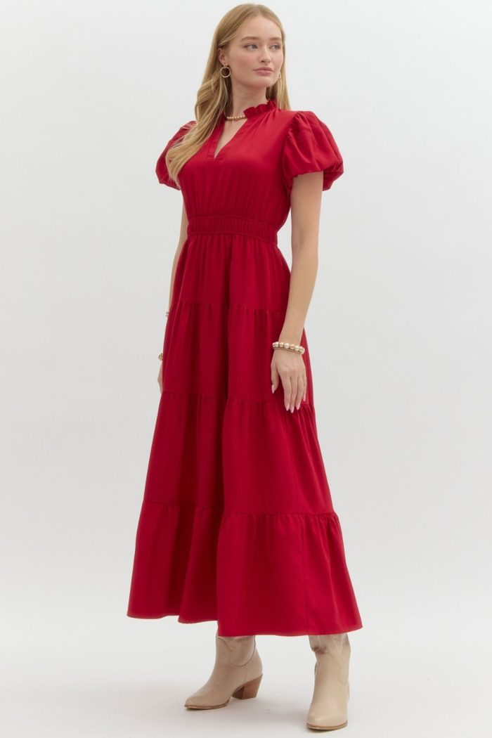 Bubble Sleeve Maxi Dress by Entro - Image 8