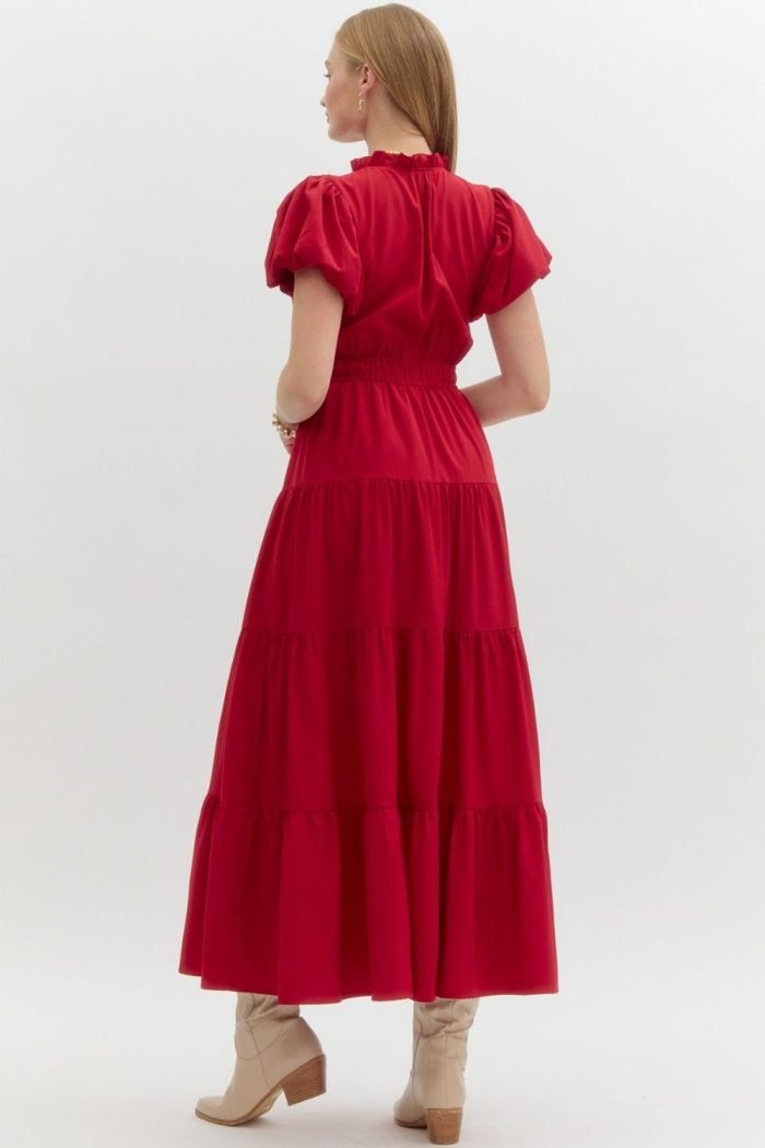 Bubble Sleeve Maxi Dress by Entro - Image 11