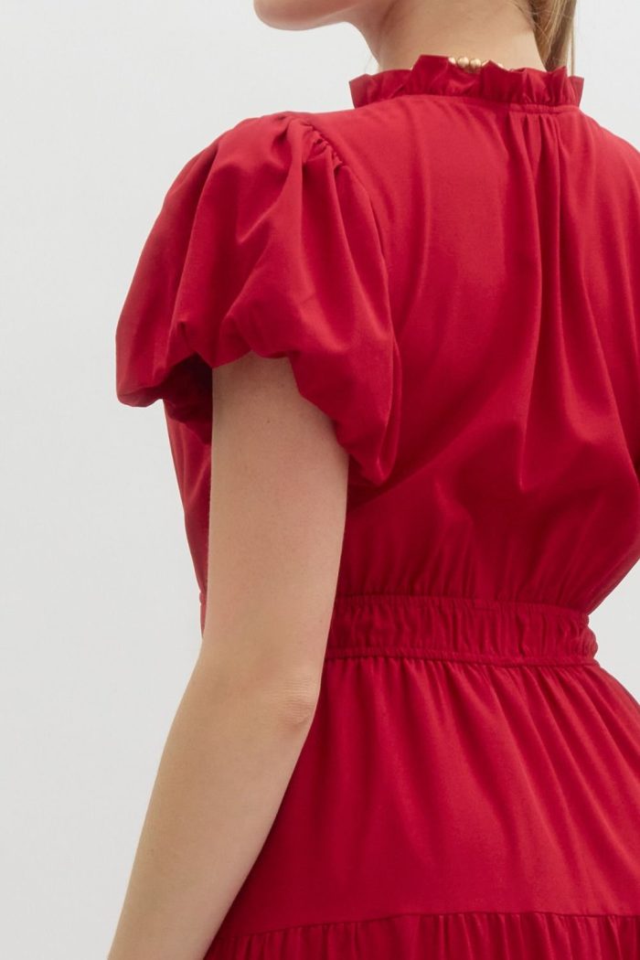 Bubble Sleeve Maxi Dress by Entro - Image 12