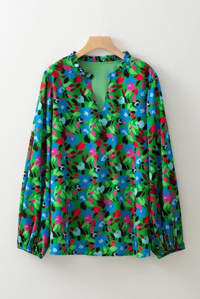 Green Floral PLUS Size Only Blouse