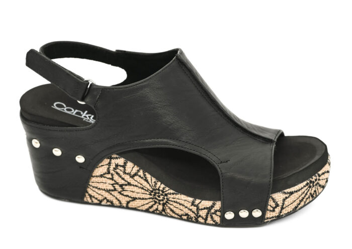 Corkys Black Floral Wrap Carley