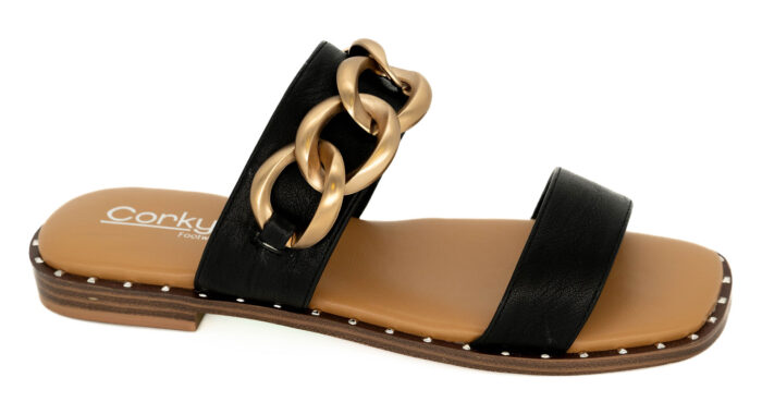 Corkys Black Catch Flights Sandals