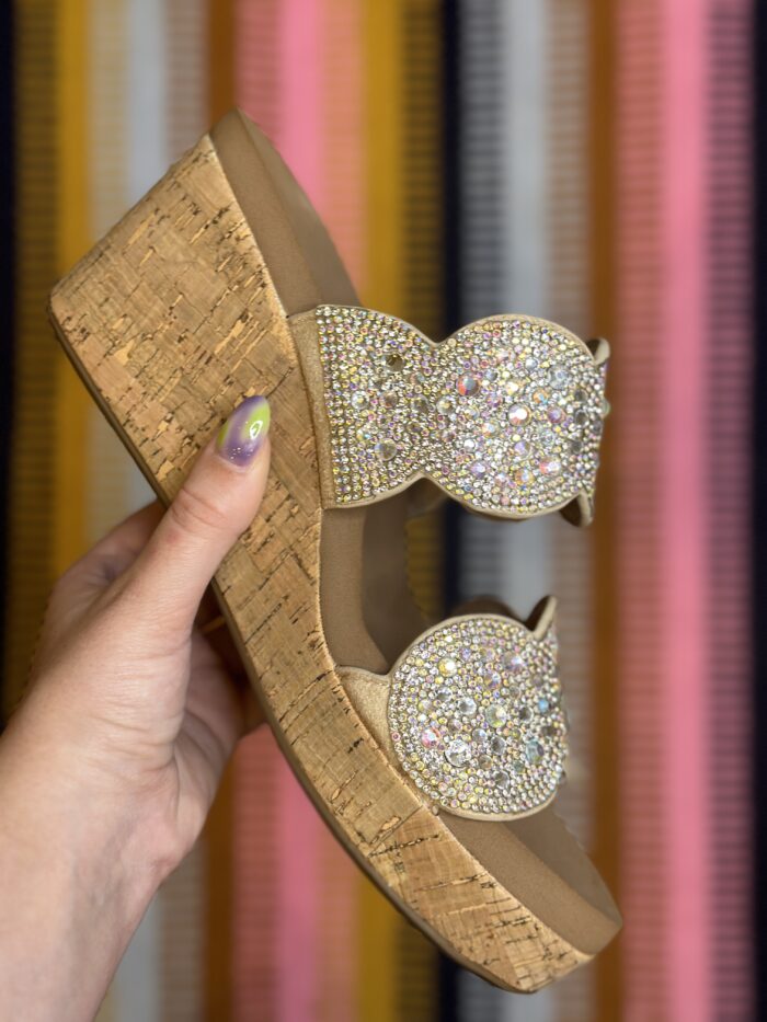 Corkys Rhinestone Make a Toast Wedge