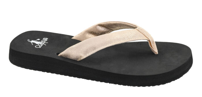 Corkys Gold Wash Metallic Summer Plans Flip Flops