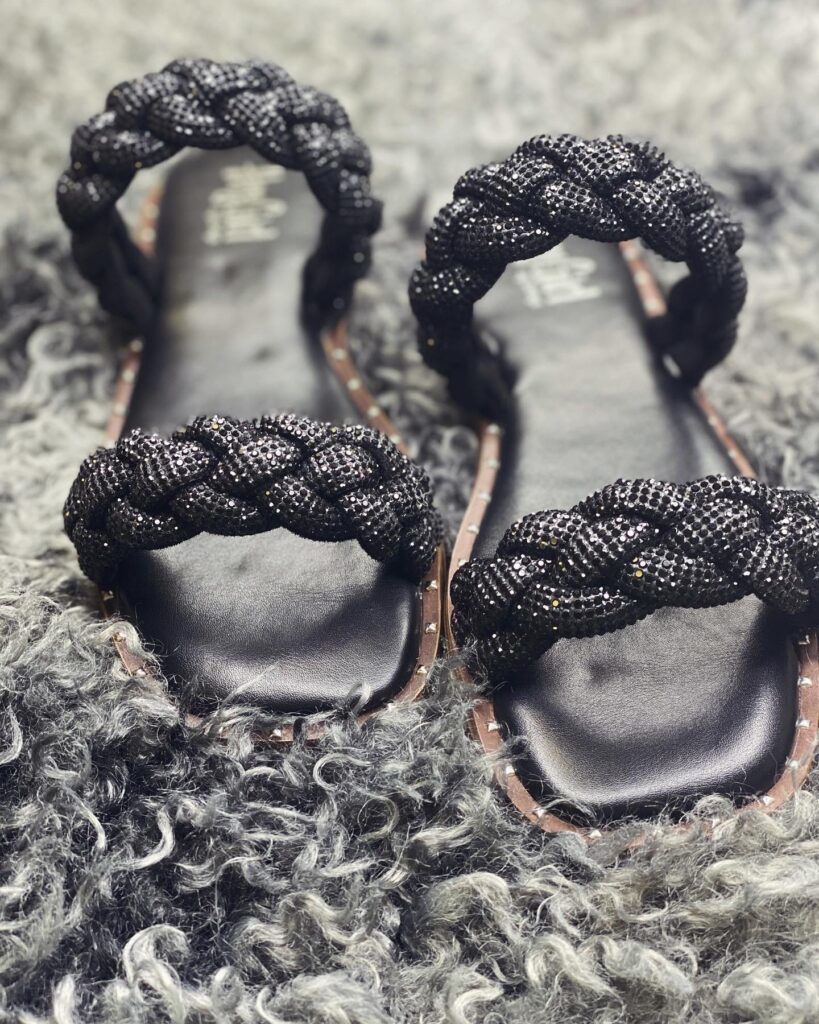 Corkys Black Rhinestone Don't Get It Twisted Sandal