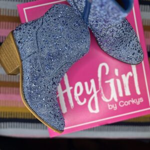 Corkys Blue Shine Bright Rhinestone short boot