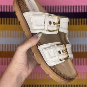 Corkys White Conceited Sandal