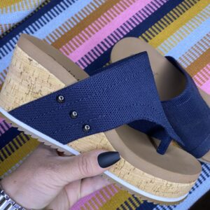 Corkys Navy Flirty Sport Wedge