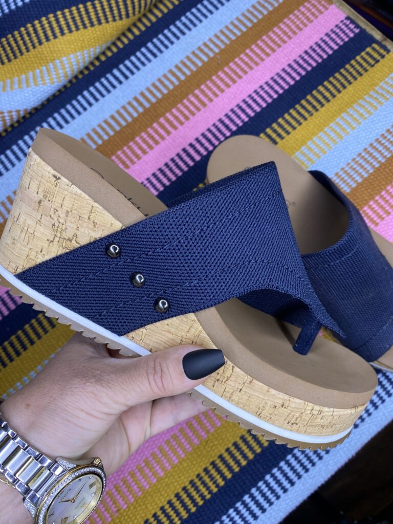 Corkys Navy Flirty Sport Wedge