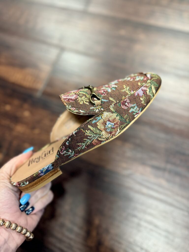 Corkys Rust Brown Brocade Charmer Mule