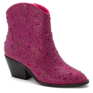 Corkys Fuchsia Shine Bright Rhinestone short boot
