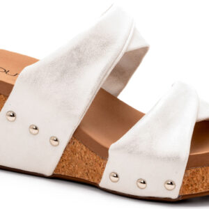 Corkys White Metallic Stranded Wedge