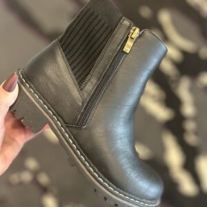 Corkys Don't Be Difficult Black Boot with zipper