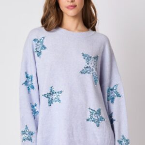 Oversized Sequin Star Sweater
