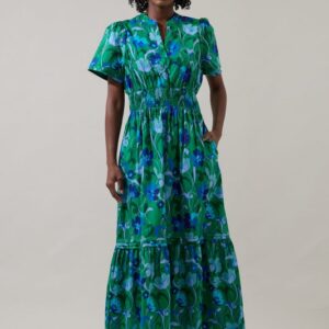 Sugarlips Lomeli Floral Belraj Poplin Maxi Dress