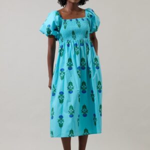 Sugarlips Amena Floral Maray Smocked Midi Dress