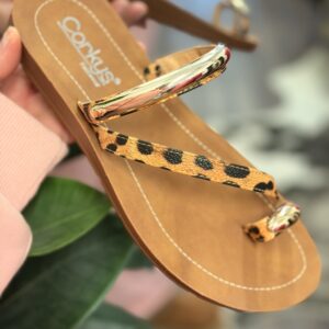 Corkys Leopard Hit the Strip Sandal