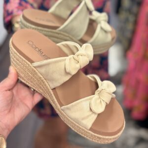 Corkys Washed Gold Tie the Knot Wedge