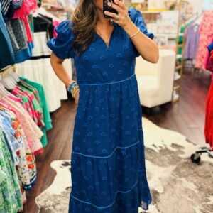 Briza Medallion Renley Tiered Maxi Dress