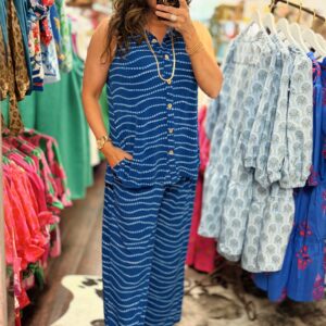 Navy Wave Travel Sets