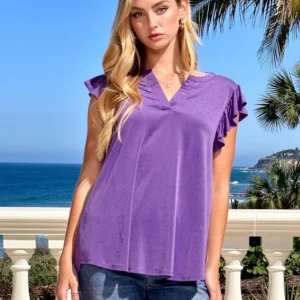 Violet Flutter Sail Away Top